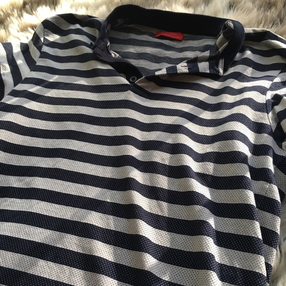 Zara Man Striped Collar